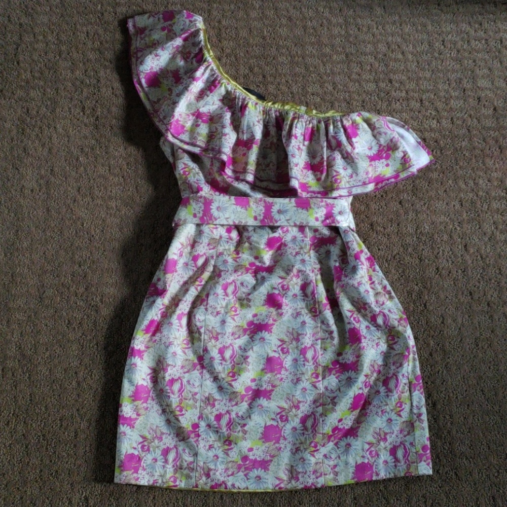 One shoulder mini dress